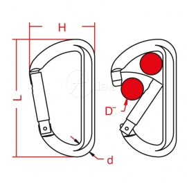 Zubehörkarabiner Mini D