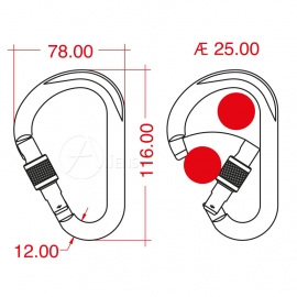 Karabiner HMS Classic Screw