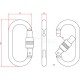 Stahlkarabiner Total Oval Screw