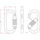 Stahlkarabiner Total Oval Trilock