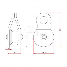 Umlenkrolle Standard Pulley 30kN