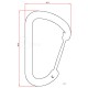 Zubehörkarabiner Flat D Micro 6