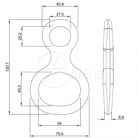 Abseilachter Alu Aliens SMALL