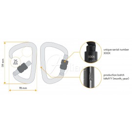 Stahlkarabiner D Screw