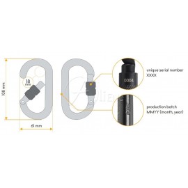 Stahlkarabiner Oval TriLock