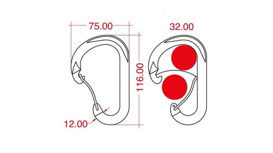 Karabiner am Kinderwagen